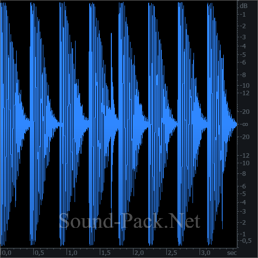 Аудио сэмпл ударных в стиле Техно (Drum Sample): Rocky A