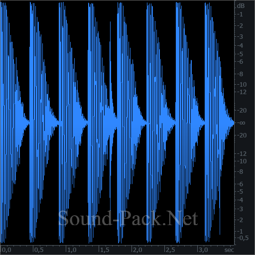 Аудио сэмпл ударных в стиле Техно (Drum Sample): Rocky B
