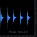 Пистолет стреляет с длинным эффектом эхо